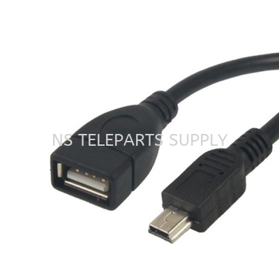 2.0 USB CABLE AF TO MINI 5 PIN 20 CM
