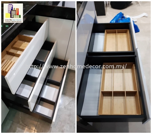 Kitchen Drawer Built in kitchen cabinet Built in works Furniture & Renovation Selangor, Malaysia, Kuala Lumpur (KL), Puchong, Shah Alam Supplier, Suppliers, Supply, Supplies | Zen Home Decor