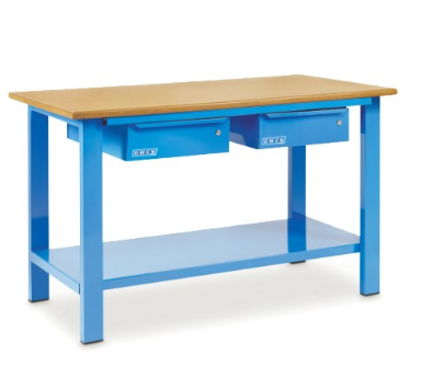 OMCN (ITALY) WORKBENCH WITH WOODEN BENCH-TOP & 2 DRAWERS - L1500 X W700 X H850MM (ITALY) WORKBENCH & TOOL PANEL MANUAL TOOLS Singapore, Kallang Supplier, Suppliers, Supply, Supplies | DIYTOOLS.SG