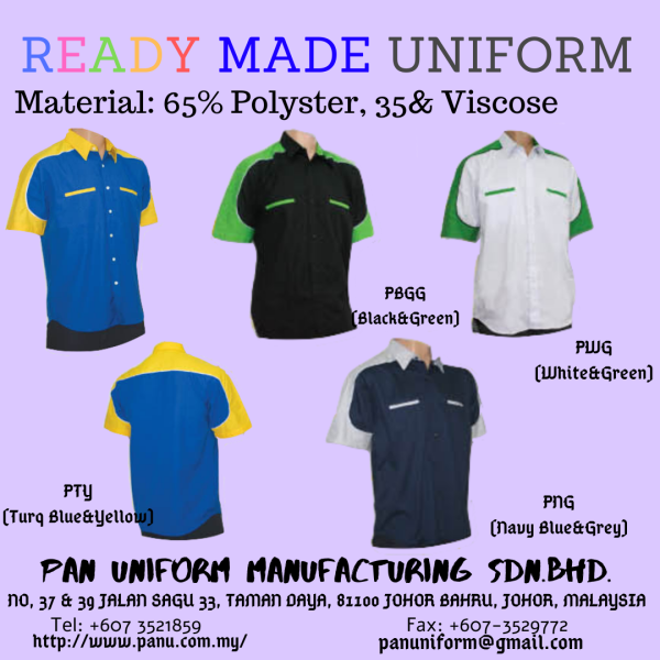 ready made Others Johor Bahru JB Malaysia Uniforms Manufacturer, Design & Supplier | Pan Uniform Manufacturing Sdn Bhd