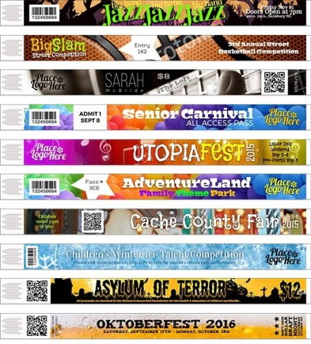 Tyvek wristbands custom full color print