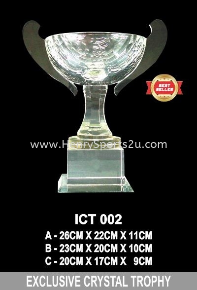 ICT 002 EXCLUSIVE CRYSTAL TROPHY Crystal Trophy Trophy Award Trophy, Medal & Plaque Kuala Lumpur (KL), Malaysia, Selangor, Segambut Services, Supplier, Supply, Supplies | Henry Sports