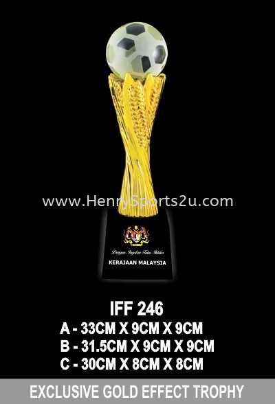 IFF 246 EXCLUSIVE GOLD EFFECT TROPHY Golden Series Trophy Trophy Award Trophy, Medal & Plaque Kuala Lumpur (KL), Malaysia, Selangor, Segambut Services, Supplier, Supply, Supplies | Henry Sports