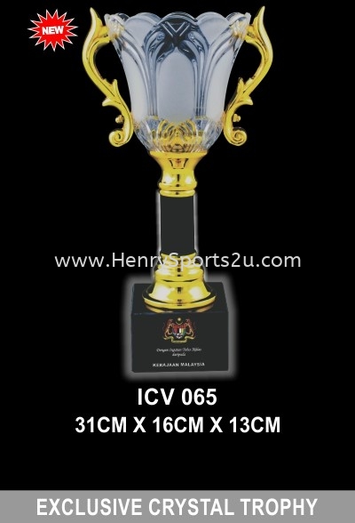 ICV 065 EXCLUSIVE CRYSTAL TROPHY Crystal Trophy Trophy Award Trophy, Medal & Plaque Kuala Lumpur (KL), Malaysia, Selangor, Segambut Services, Supplier, Supply, Supplies | Henry Sports