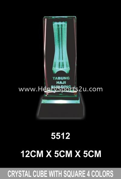 5512 CRYSTAL CUBE WITH COLORS LIGHT BASE Crystal Trophy Trophy Award Trophy, Medal & Plaque Kuala Lumpur (KL), Malaysia, Selangor, Segambut Services, Supplier, Supply, Supplies | Henry Sports