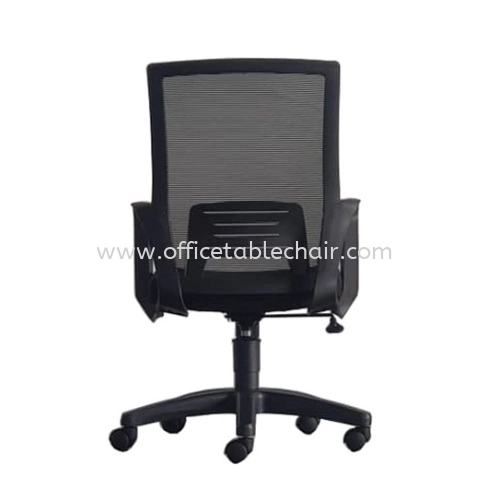 EDEX LOW BACK ERGONOMIC MESH CHAIR BACK C/W POLYPROPYLENE BASE - BACK VIEW 