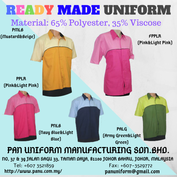 ready made Others Johor Bahru JB Malaysia Uniforms Manufacturer, Design & Supplier | Pan Uniform Manufacturing Sdn Bhd