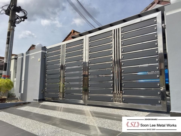 Stainless Steel Main Gate Stainless Steel Gate GATE Johor Bahru (JB), Malaysia, Ulu Tiram Supplier, Suppliers, Supply, Supplies | Soon Lee Steel & Iron Works Sdn Bhd