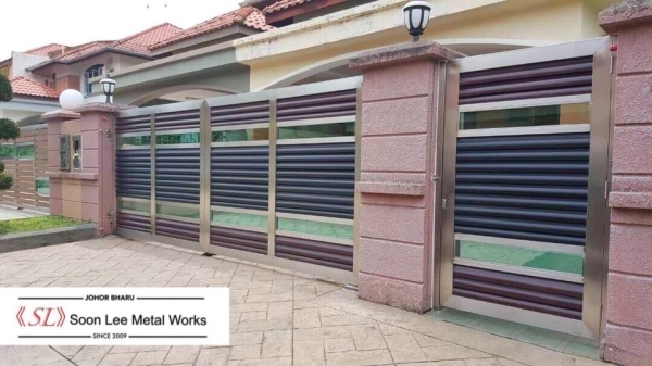 Stainless Steel Main Gate Stainless Steel Gate GATE Johor Bahru (JB), Malaysia, Ulu Tiram Supplier, Suppliers, Supply, Supplies | Soon Lee Steel & Iron Works Sdn Bhd