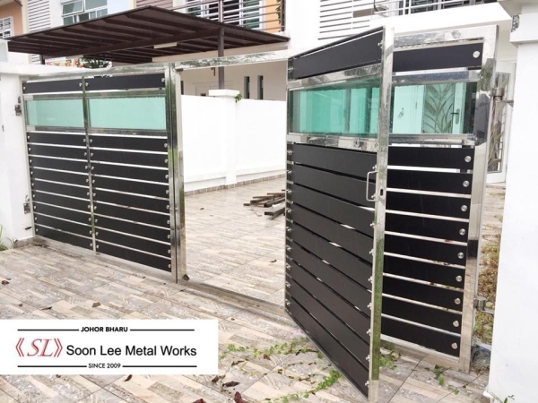 Stainless Steel Main Gate Stainless Steel Gate GATE Johor Bahru (JB), Malaysia, Ulu Tiram Supplier, Suppliers, Supply, Supplies | Soon Lee Steel & Iron Works Sdn Bhd