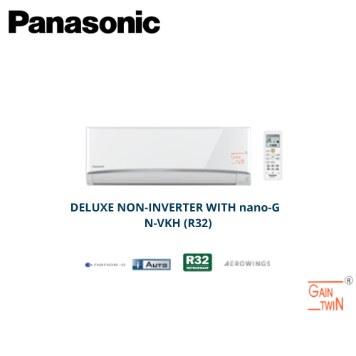 PANASONIC Deluxe Non-Inverter R32 Air Conditioner CS/CU-N VKH-1 Wall Mounted Series - Non Inverter R32 Panasonic Residential Selangor, Malaysia, Kuala Lumpur (KL), Kajang Supplier, Installation, Supply, Supplies | Gain Twin Engineering Sdn Bhd