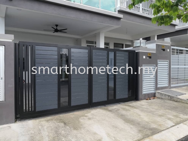 Fully Aluminium Gate(Glass Art) Aluminium Gate Melaka, Malaysia Supplier, Supply, Supplies, Installation | SmartHome Technology Solution