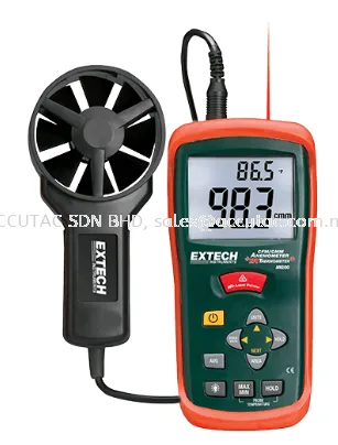 AN200: CFM/CMM Mini Thermo-Anemometer with built-in InfraRed Thermometer