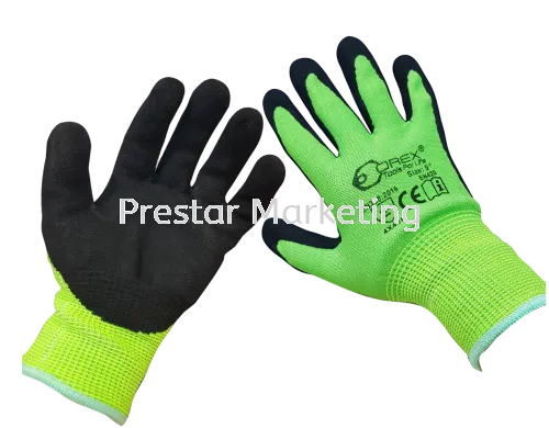 ANTI CUT SAFETY GLOVE WITH SHPPE & NITRITE SANDY PALM