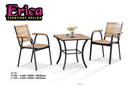 ERICA Stylish F&B Dining Table Set -T-NO1+C-NO1 (1+2)