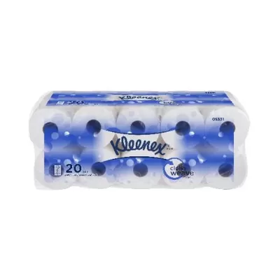 KLEENEX 2PLY BATHROOM UNWRAP (500'S X 20ROLL X 4BAG)