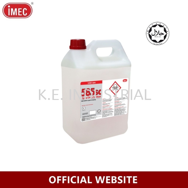 OUT OF STOCK IMEC 585SC Spray Clean Toilet Seat Sanitizer, 5L Hygiene Products Selangor, Klang, Malaysia, Kuala Lumpur (KL) Supplier, Suppliers, Supply, Supplies | K.E. Industrial Supply Sdn Bhd