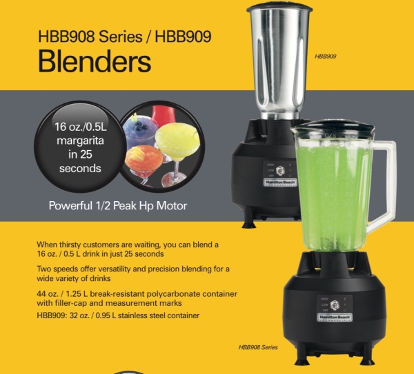 HBB908 / HBB909 Hamilton Beach  Blender/Mixer Kuala Lumpur (KL), Malaysia, Selangor Supplier, Suppliers, Supply, Supplies | Dynamic Chef Services Sdn Bhd