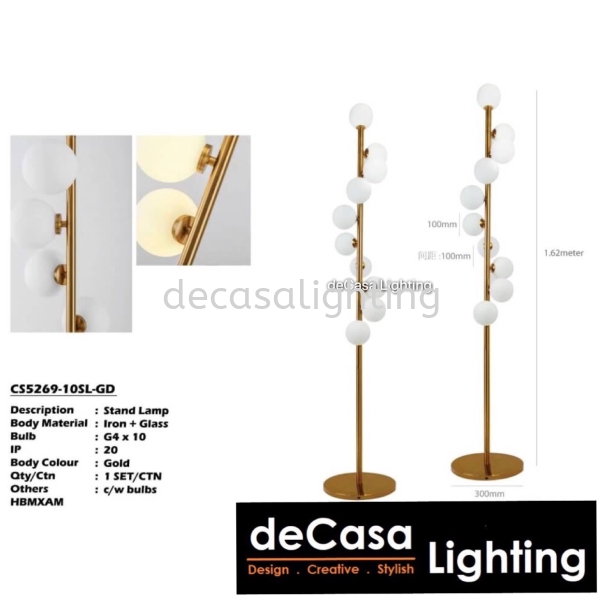 Designer Floor Lamp CS5269-105L-GD Designer Floor Lamp FLOOR LAMP Selangor, Kuala Lumpur (KL), Puchong, Malaysia Supplier, Suppliers, Supply, Supplies | Decasa Lighting Sdn Bhd