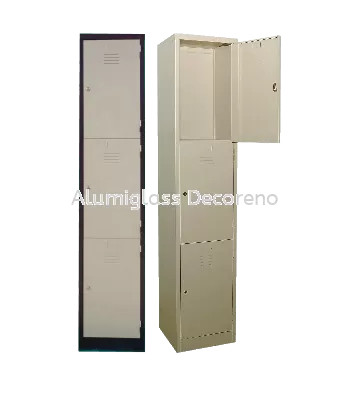 3 Compartments Steel Locker