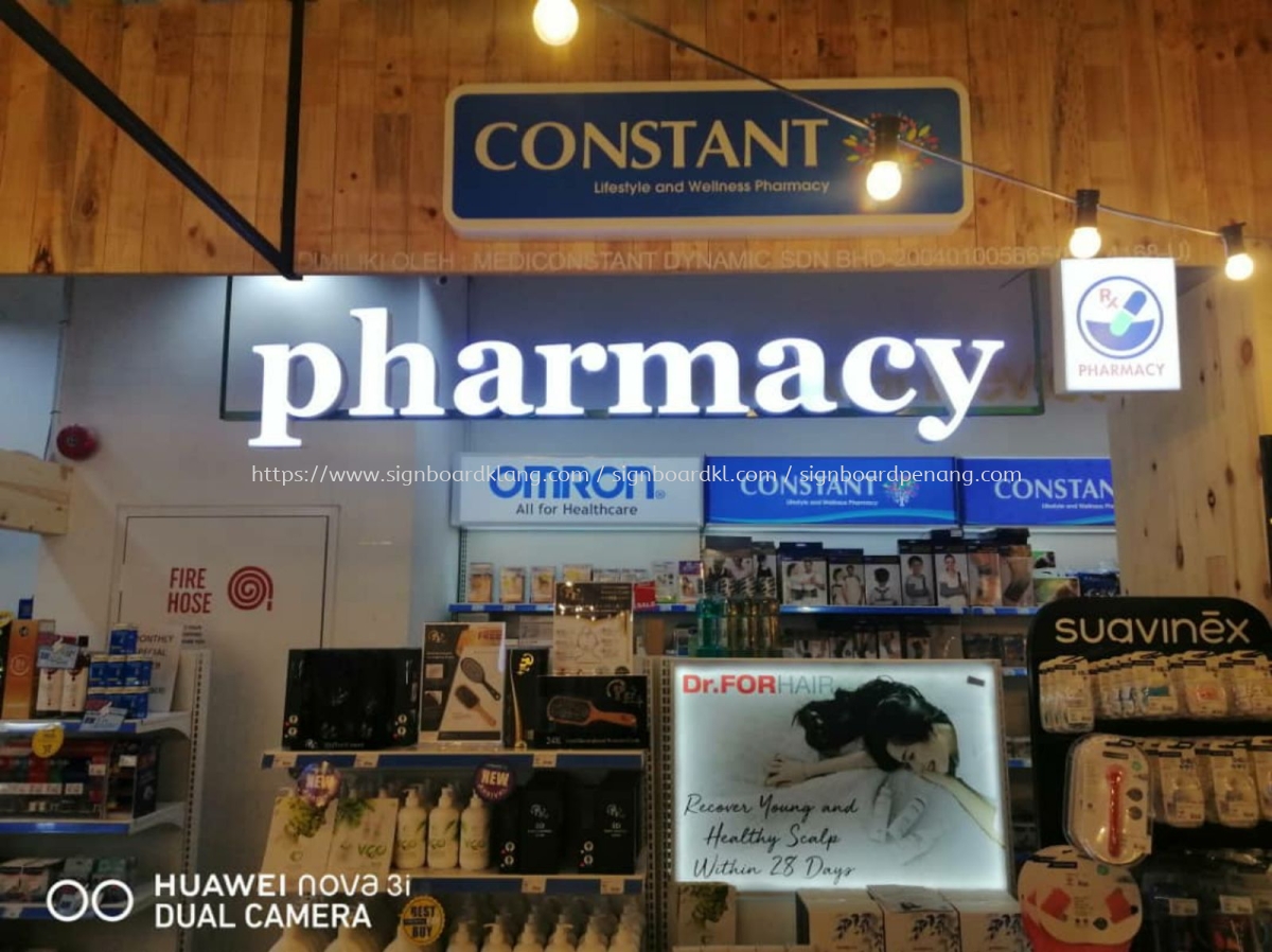 Pharmacy 3d Led Channel Box Up Lettering Signage At Center I City Mall Shah Alam Channel