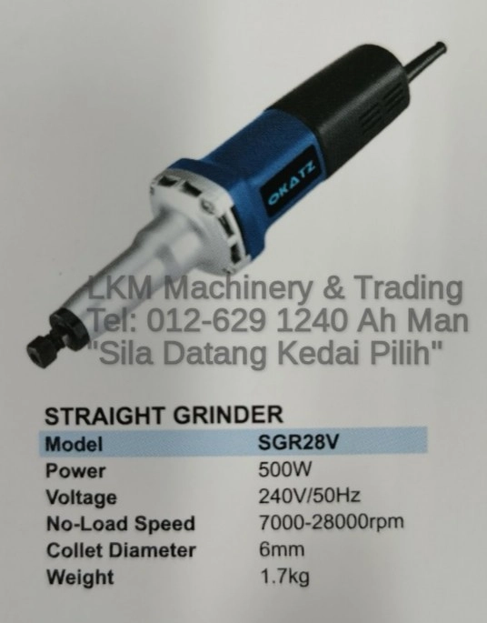 Okatz 6mm Straight Grinder SGR28V