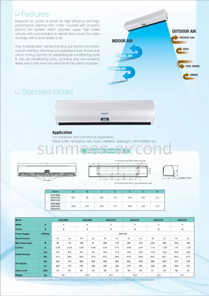 DAIKIN TURBO AIR CURTAIN FOR COMMERCIAL & INDUSTRY - RAWANG, SELANGOR