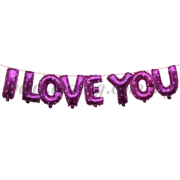 17inch I Love You Foil Balloon Set *Pink (FB-WD-S1702P)