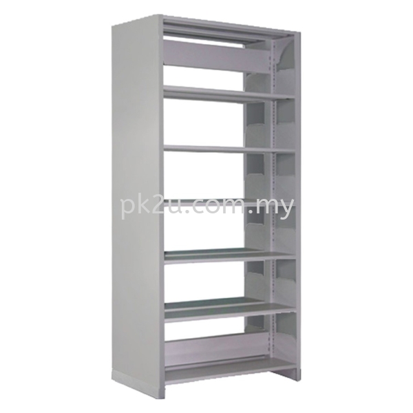 DSLS-6L-SP-A1 - Double Sided Library Shelving With Steel Panel-12 Shelves Library Shelving Library Shelving / Library Equipment Steel Furniture Johor Bahru (JB), Malaysia Supplier, Manufacturer, Supply, Supplies | PK Furniture System Sdn Bhd