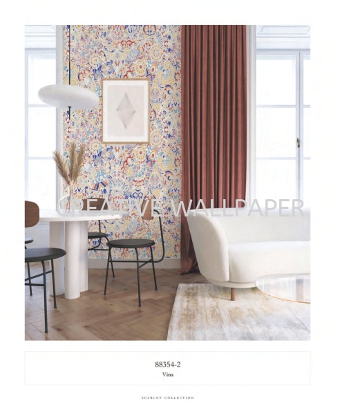 SCARLET 88354-2 Scarlet Korea Wallpaper 2020- Size: 106cm x 15.5m Kedah, Alor Setar, Malaysia Supplier, Supply, Supplies, Installation | Creative Wallpaper