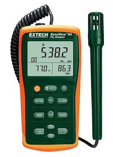 Extech EA80 EasyView™ Indoor Air Quality Meter/Datalogger Air Quality Meters Extech Instruments Test & Measurement Products Malaysia, Selangor, Kuala Lumpur (KL), Shah Alam Supplier, Suppliers, Supply, Supplies | LELab Sdn Bhd