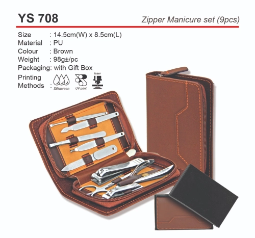 D*YS708  Zipper Manicure Set (9pcs) (A)