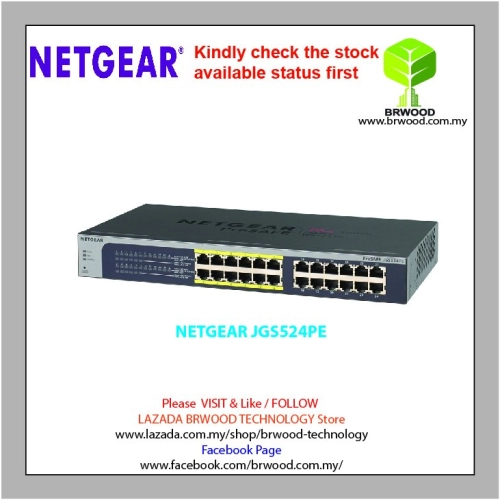 NETGEAR JGS524P: 24 port Gigabit Ethernet Smart Managed Plus Switches with 12 port PoE