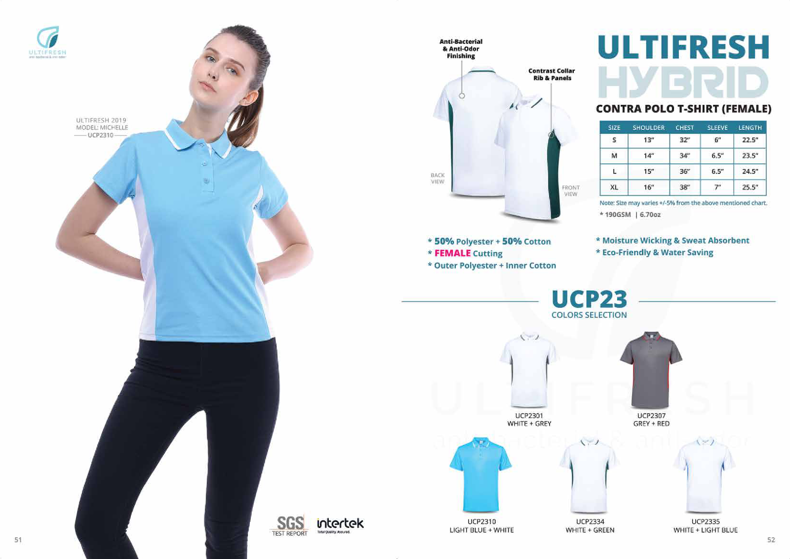 Female Polo T-shirt (Microfiber) ULTIFRESH