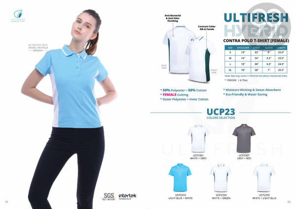 Female Polo T-shirt (Microfiber) ULTIFRESH Polo T-shirt (Microfiber) Apparel Ready Make Products Selangor, Malaysia, Kuala Lumpur (KL), Kajang Uniform, Manufacturer, Supplier, Supply | 99 Uniform Factory Sdn Bhd