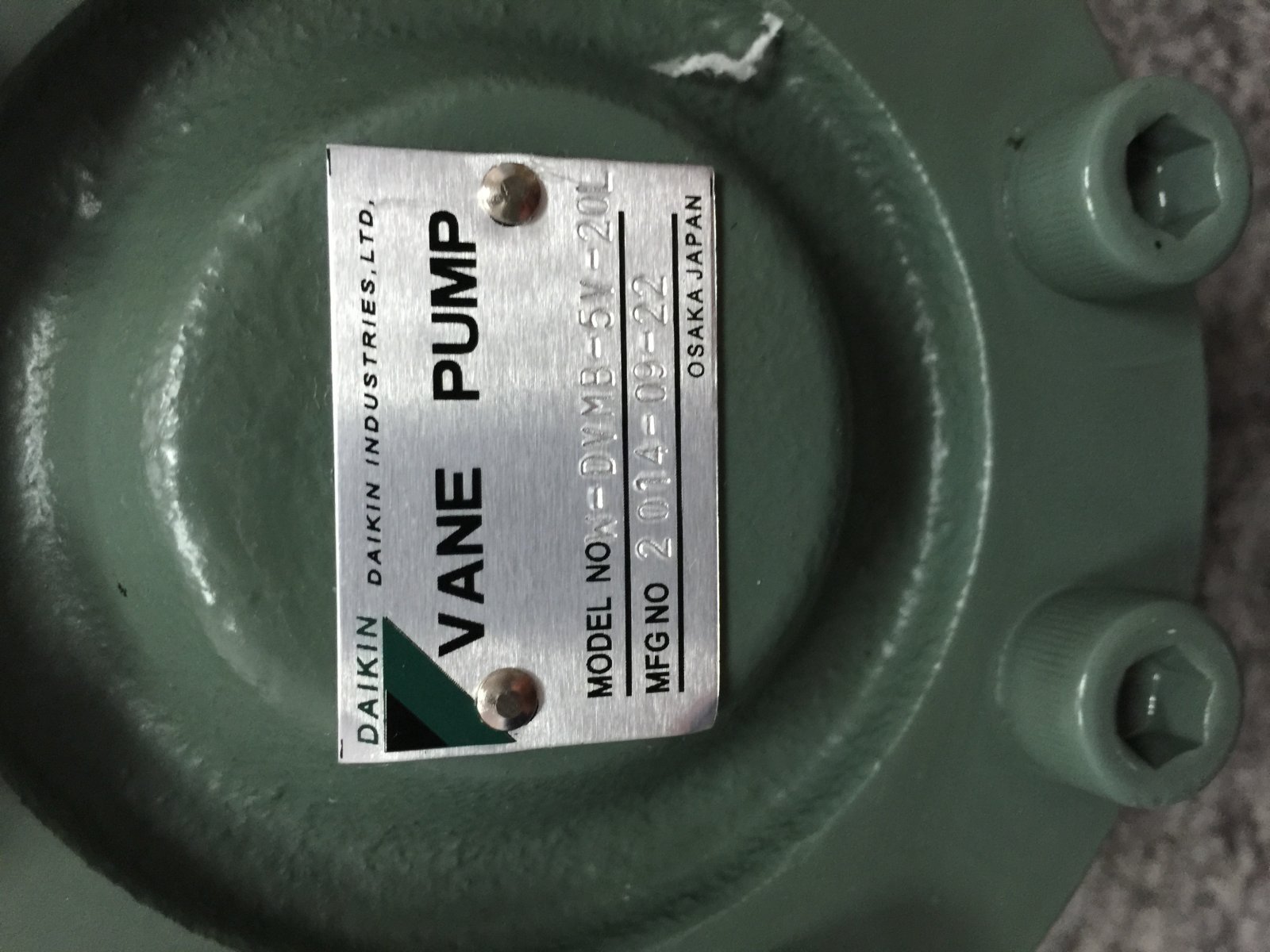 DAIKIN DV Series Single Stage Vane Pu Supply by Fictron Malaysia Singapore Thailand Indonesia