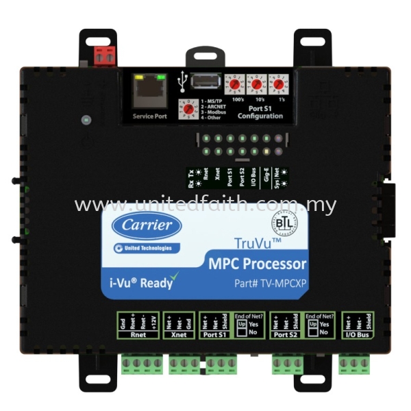 TruVu™ MPC Processor TV-MPCXP Carrier BACNet HVAC Controllers Air Conditioning Control System Selangor, Malaysia, Kuala Lumpur (KL), Singapore, Puchong, Petaling Jaya (PJ), Pandan Jaya Supplier, Suppliers, Supply, Supplies | United Faith Sdn Bhd