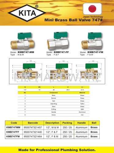 MINI BRASS BALL VALVE 747#