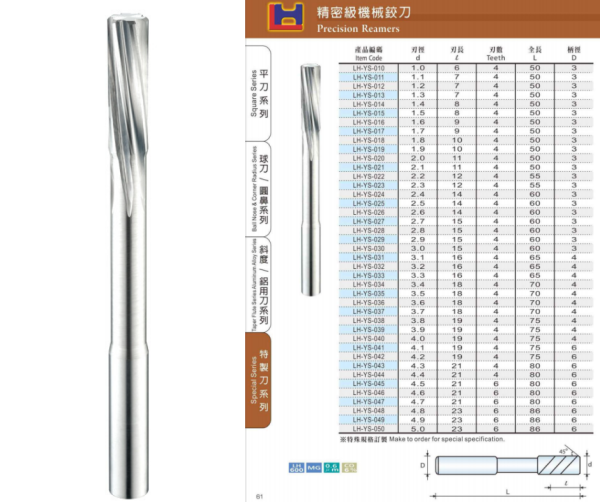 Precision Reamers  Carbide Percision Reamer LH Malaysia, Johor, Melaka, Muar Supplier, Suppliers, Supply, Supplies | Novo Tooling Sdn Bhd