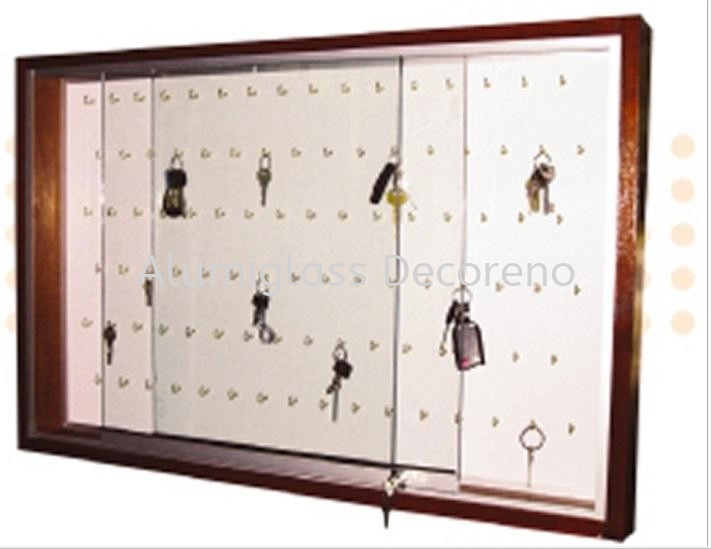 Wooden Frame Key Panel Sliding Glass Cabinet-32
