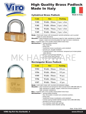 SOLID BRASS PADLOCK