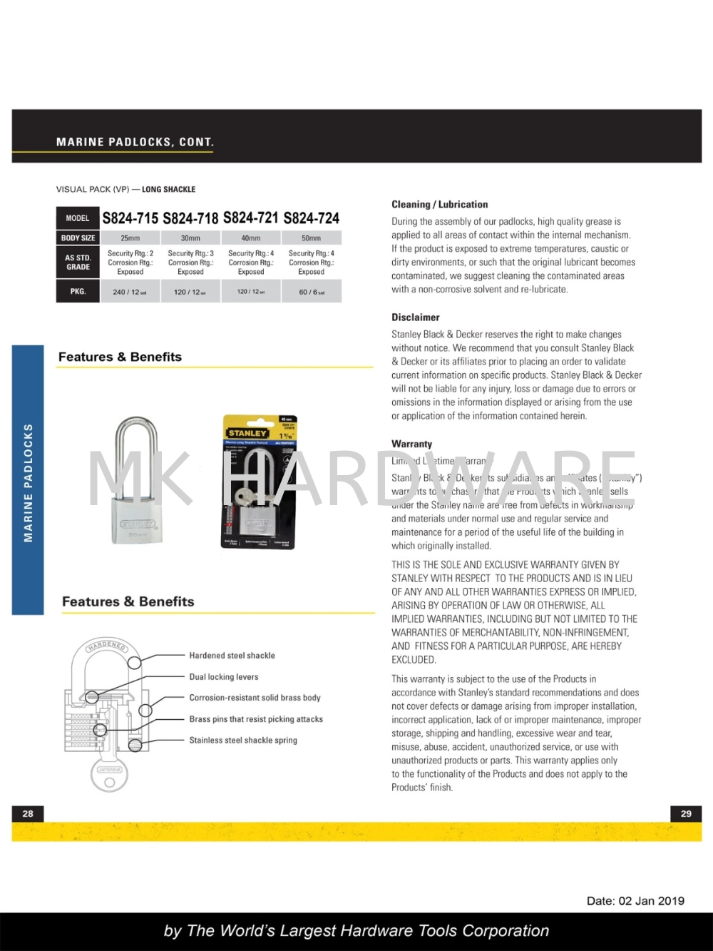 MARINE PAD LOCK