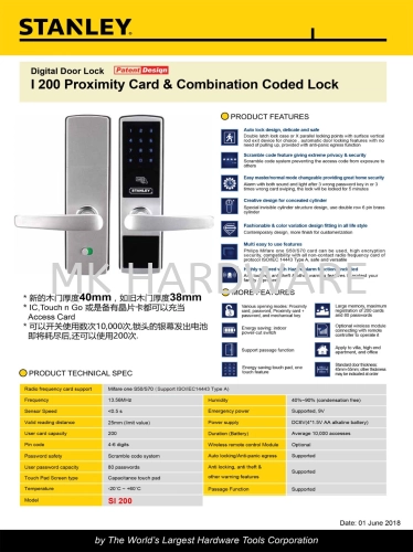 PROXIMITY CARD AND COMBINATION CODE DIGITAL LOCK