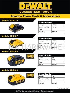 DEWALT TOOLS BATTERIES