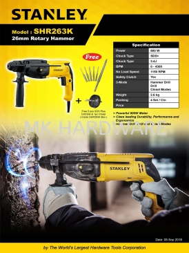 STANLEY SHR263K  26 ROTARY HAMMER