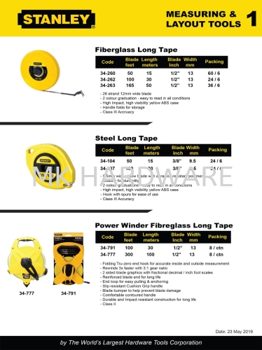 STANLEY MEASURING TAPE