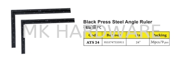 BLACK PRESS STEEL ANGLE RULER