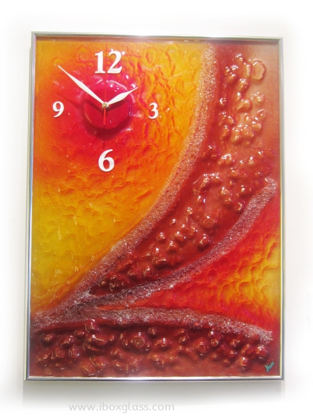 Painting Clock Fused Glass Art Clock Painting  Glass Clock Products Penang, Malaysia Supplier, Suppliers, Supply, Supplies | IBOX DESIGN