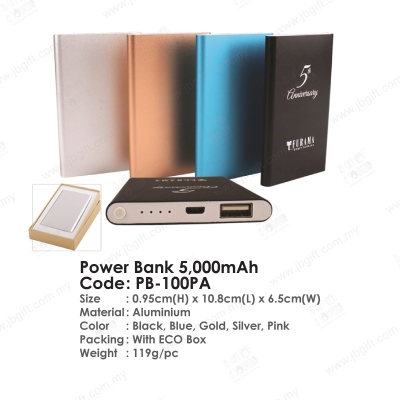 Power Bank 5,000mAh PB-100PA