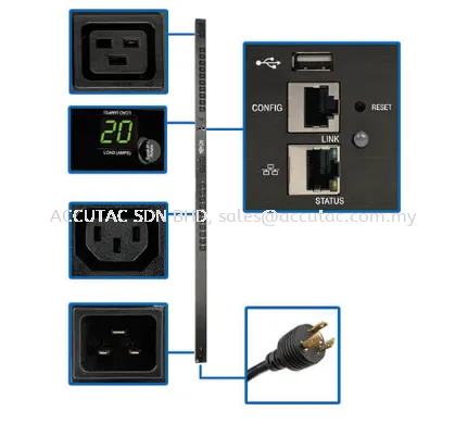  TRIPP LITE 3.3–3.7kW Single-Phase Monitored PDU, LX Platform Interface, 208/230V Outlets (20 C13/4 C19), C20/L6